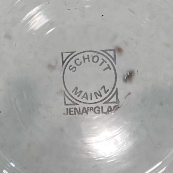 RARE 4 Schott Mainz Jena Glass Tea Mugs with Solid Brass Holders - Picture 4 of 4